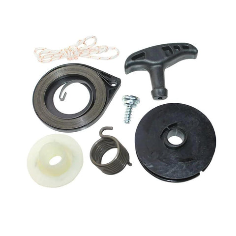 Recoil Starter Rope Grip Handle For Multiple Gas Reels Fits CS-370 CS-370ES CS-370F CS-400 CS-400ES parts including rope, handles.