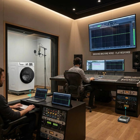 Experience fast, thorough laundry with a 5.0 cu ft front-load washer featuring steam cleaning and a 28-minute Super Speed Wash, delivering powerful stain removal, fabric care, and energy efficiency in a sleek black stainless design, tested for noise in a sound studio.