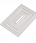 8 Piece Rectangle Cutting Die Set For Scrapbooking And Card Making Includes Eight Size Options 12x8cm to 5x1cm in carbon steel