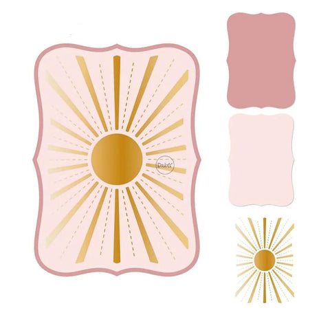 Rectangular Radial Stripes Background Die Set for Card Making and Scrapbooking Metal Cutting Dies with stencil designs