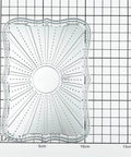Rectangular Radial Stripes Background Die Set for Card Making and Scrapbooking Metal Cutting Dies on grid background