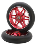 110mm Pro Scooter Replacement Wheels 2 Pack with Ball Bearings 88A PU CNC Alloy Core Fit for MGP Razor Lucky Envy and Vokul Scooters Red