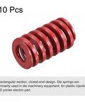 Close-up of Spiral Die Springs For 3D Printer And Die Machinery uxcell 14mm Outer Diameter 20mm Free Length Red Medium Load 10 Pack