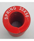 Top view of Two Pack 30mm OD 50mm Length Die Springs For 3D Printers Medium Load Compression Springs Made From 65Mn Steel Red