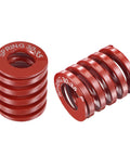 Red 65Mn Die Spring For Molds And 3D Printer Applications, 30mm Outer Diameter, two-pack close-up view.