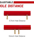 Five Piece Adjustable Drawer Pulls Cabinet Handles For 1 To 4 Inch Center To Center Holes Zinc Alloy Heavy Duty Hardware Red