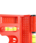Effortlessly align posts and pipes with the 340 Postrite adjustable folding post level, magnetic tool with visible vials and strap.