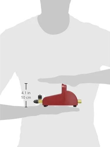 Powerful Air Operated Vacuum Pump For Automotive AC Systems ATD Tools 3410, side view with size comparison, 4.2 CFM at 90 PSI