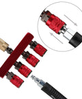 4 Way Straight Air Manifold With 5 Ports Aluminum Inline Pneumatic Splitter for Pros and DIYers with quick connect socket