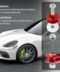 Red Aluminum Bumper Quick Release Kit With O Ring Fasteners, Spacers, Screws And Nuts Universal Front And Rear Bumper Clips For Fenders