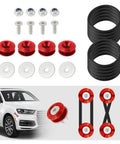 Red Aluminum Bumper Quick Release Kit With O Ring Fasteners, Spacers, Screws And Nuts Universal Front And Rear Bumper Clips For Fenders