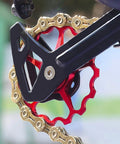 Pulley Bicycle Aluminum Alloy Pulley Rear Derailleur Bicycle Bearing Shift Lever Guide Wheel Suitable for Bicycle Accessories ( Color : Black 13T ) installed on bike