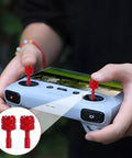 DJI 2 Pack Detachable Aluminum Alloy Joysticks For Mini 4 Pro Mini 3 Pro Air 3 Mavic 3 Pro RC 2 Remote Controllers Replacement Accessories Red
