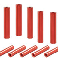 Red Aluminum Round Standoff Spacers Set 10 Pcs M3 x 25mm Female Threaded Column Spacers for RC Airplane FPV Quadcopters DIY Models
