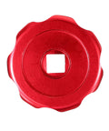 Round Wheel Handle Set 2 Pack Aluminum Alloy Replacement Knobs For Faucets And Refrigerant Manifold Gauges, Red, Front View