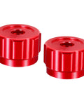 Round Wheel Handle Set 2 Pack Aluminum Alloy Replacement Knobs For Faucets And Refrigerant Manifold Gauges, red 34mm diameter.