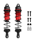 Two Pack 110Mm One Eighth Scale RC Car Front Shock Absorbers Set Adjustable Dampers For Off Road One Eighth Scale RC Trucks And Buggy Upgrades Fits Kraton Typhon 6S Sledge And Similar Models Red Black