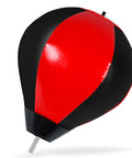 Boxing Speed Ball With 8mm Screw Mount And Replaceable Sandbag For Dynamic Training, red and black, side view with 22-25 cm ball size.