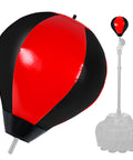 Boxing Speed Ball With 8mm Screw Mount And Replaceable Sandbag For Dynamic Training, red and black design.