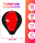 Boxing Speed Ball With 8mm Screw Mount And Replaceable Sandbag For Dynamic Training, red and black, 19 x 24 cm, product size diagram