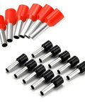 80 Piece Wire Ferrule Kit With 40 Black And 40 Red Insulated Terminal Crimps For 25 mm2 And 4 AWG Cables Silver Plated Ends