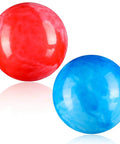 2 Pcs 8.5 Inch Large Marbleized Bouncy Balls Colorful Inflatable Balls for Adults Pet Party Supplies Beach Playground PVC(8.5 Inch,Red,Blue)