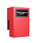 Protect valuables with a heavy duty door lock kit built for cam bar style latches on shipping containers, semi trailers, and conex lids, including a padlock and rugged housing for anti theft security and durable weatherproof protection. Red protective lock housing with label visible.