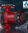 High Efficiency 115V 17 GPM Cast Iron Hot Water Circulation Pump With 1 Inch Flange Inlet Outlet And Three Speed Control