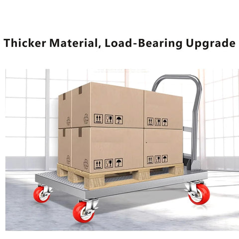 Heavy Duty 1.5 Inch Caster Wheels Set Of 12 With Brakes, Swivel Locking Casters, Red PVC Wheels on loaded cart