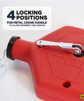 Durable ABS Tuff Line contractor chalk reel with 4 locking positions, red housing and metal crank for precise layout marking.