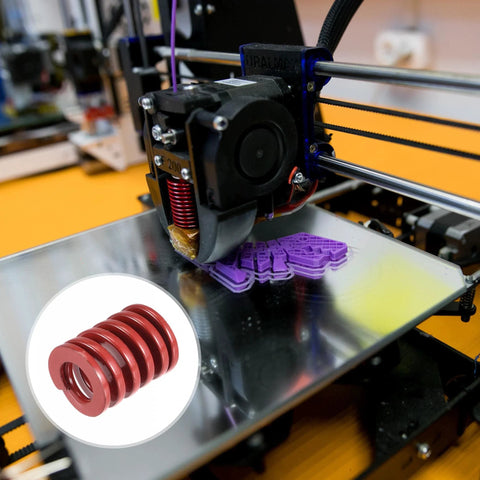 Die Springs For 3D Printers And Die Machinery Pack Of 20 Red Spiral Compression Springs in use with a 3D printer at work