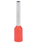 Heavy Duty Insulated Ferrule Terminals Set In Copper With PVC Insulation, 0.75mm2 AWG 20, close-up view of red terminal