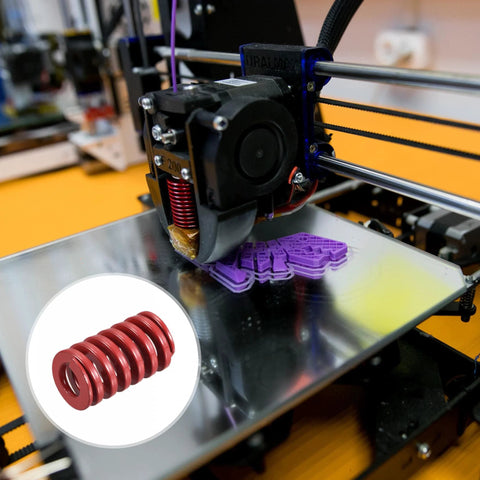 3D printer with inset of Spiral Die Springs For 3D Printer And Die Machinery uxcell 14mm Outer Diameter 20mm Free Length Red Medium Load 10 Pack 65Mn Material Mould Die Compression Springs For 3D Printer Electric Part