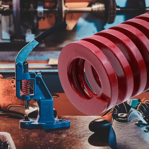 Red Medium Load Die Springs Set for Mold Pressing 6 Pack Heavy Duty 1.15 Inch OD 0.63 Inch ID