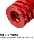 Close-up of Heavy Duty Die Spring Set For 3D Printers And Die Machinery 20mm Outer Diameter 40mm Free Length Red 5 Pack Medium Load 65Mn