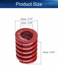 Two Red Die Springs For 3D Printers, 20Mm Outer Diameter, 10Mm Inner Diameter, 25Mm Long, Steel Spiral Compression Springs For Molds And Dies