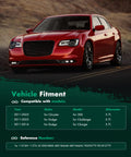 Beefed Up 12V 160Amp Alternator Replacement Fits Chrysler 300 5.7L 2011 to 2023, Dodge Challenger 5.7L 2011 to 2023, and Dodge Charger 5.7L 2011 to 2014 With 6 Groove Pulley CW Rotation External Regulator compatibility chart