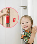 Hanging Silicone Door Pinch Guard And Anti Door Slam Stopper For Kid Safe Baby Proofing Doors That Stay Open Hidden Mount On Hinges Soft Rubber Protection Red 2 Pack
