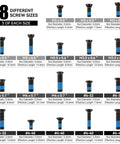 Red Dot Sight Mounting Screws Set – 18 Sets Compatibel with RMR Screws Include 18 different sizes, 3 pieces each for optics mounting