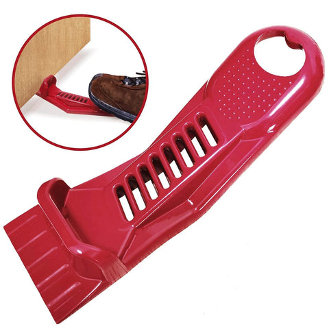 Drywall Panel Lifter, Door Hanging Tool, Multifunctional Drywall Installation Tool, Edge Rasp, Bottle Opener shown in red