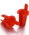 Close-up of 200-pack 5/16 Inch Anti-short Bushing 3/8 Inch Electrical Mc/bx Cable Bushing Red Head Electrical Wire Connectors.