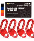 Four Heavy Duty Engine Lift Brackets With 5500 Lb Capacity For Auto Repair Rust Resistant Steel With Galvanized Finish