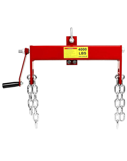Engine Load Leveler 4000 Lbs Capacity, Heavy Duty Steel Hoist Leveler With Two Chains For Engine Handling And Positioning