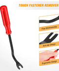 Red fastener remover from 8 Piece Auto Trim Removal Tool Kit For Car Interior Dash Panels Window Molding And Fasteners Nylon Durable Impact Resistant