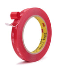 Heavy Duty Double Sided Foam Mounting Tape 1/2 Inch By 13.8 Feet Clear Waterproof Adhesive Roll with Red Peel Off Backing