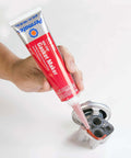 Go-To High Temp Red RTV Silicone Gasket Sealant 3 Oz Tube Pack Of 12 Replaces Cut Gaskets And Forms In Place shown being applied