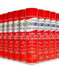 Ultra Heavy Duty Red Grease 14 Oz Tubes 10 Pack Waterproof High Temp Lubricant for Metal Surfaces NLGI 2 Wheel Bearing Grease