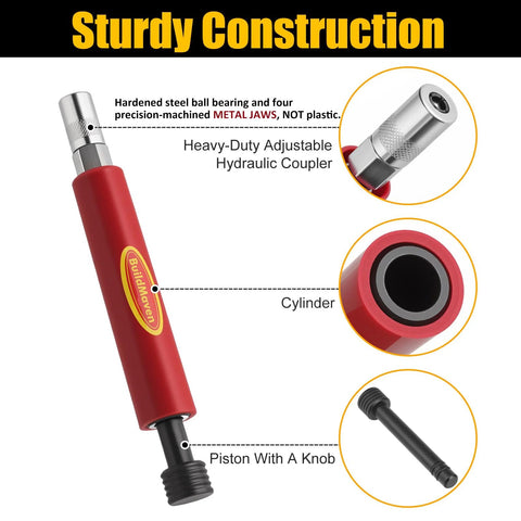 Go To Grease Fitting Cleaning Tool Red with hydraulic coupler and piston, for zerks, pins, shafts, bushings, joints BuildMaven