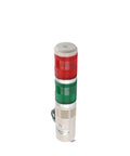 Industrial Signal Light Column LED Alarm Tower Light Indicator With Red And Green LEDs 90dB Audible Warning 24V AC 3W Power Water