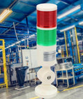 Red Green LED Tower Light For 24V DC CNC Machines, Industrial Signal Lamp For Milling Lathe And Factory Automation